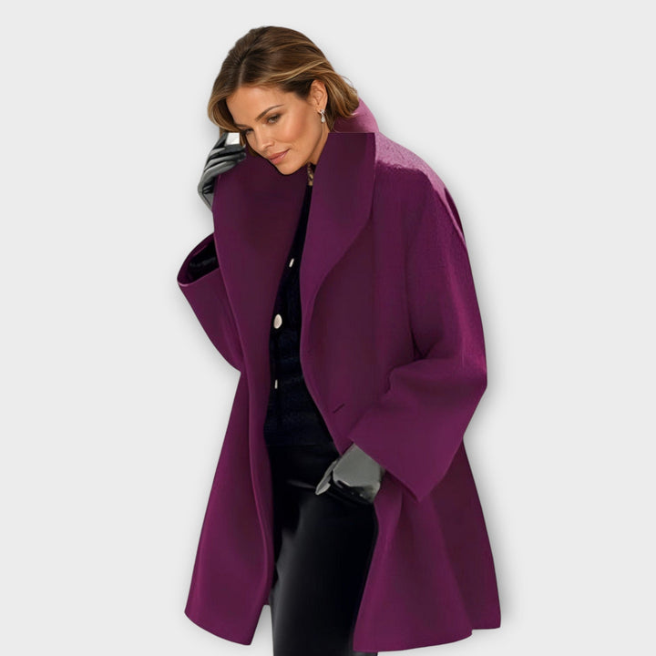 Manteau Long Élégant pour Femme à Col Oversize