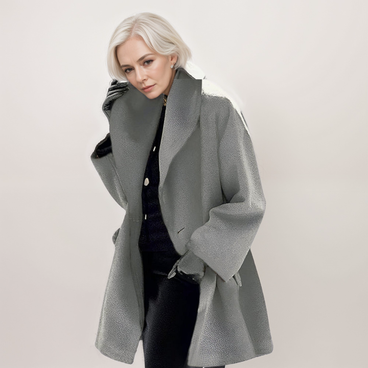 Manteau Long Élégant pour Femme à Col Oversize