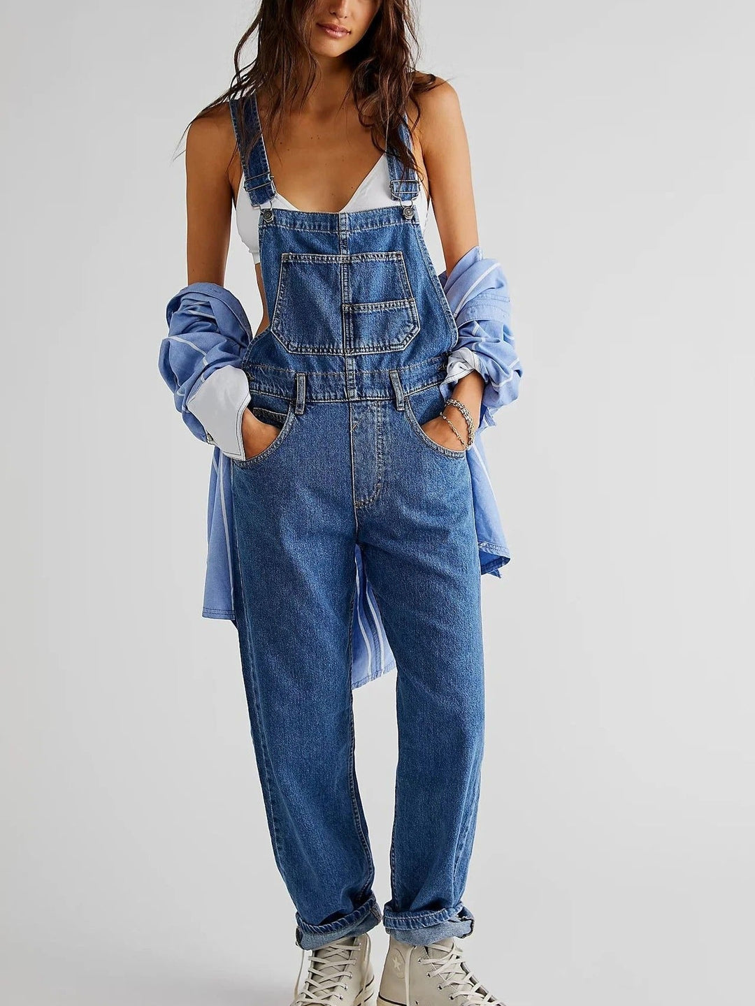 Salopette en Jean Femme Coupe Décontractée