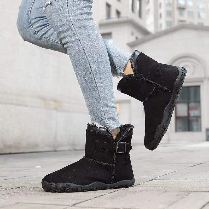 Bottines D'hiver Pour Femme Avec Doublure en Fausse Fourrure
