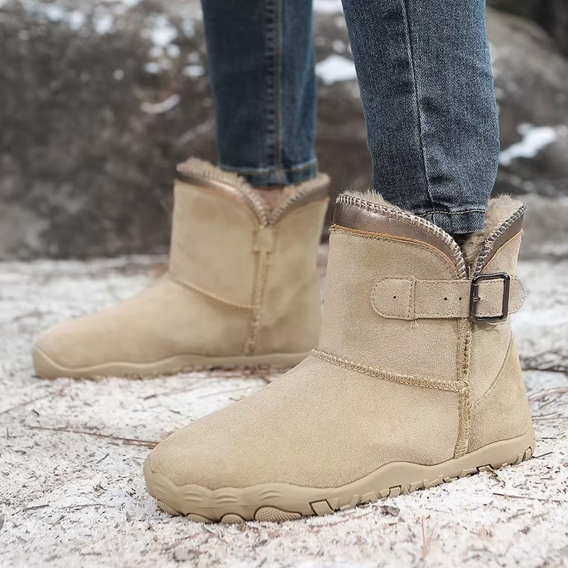 Bottines D'hiver Pour Femme Avec Doublure en Fausse Fourrure