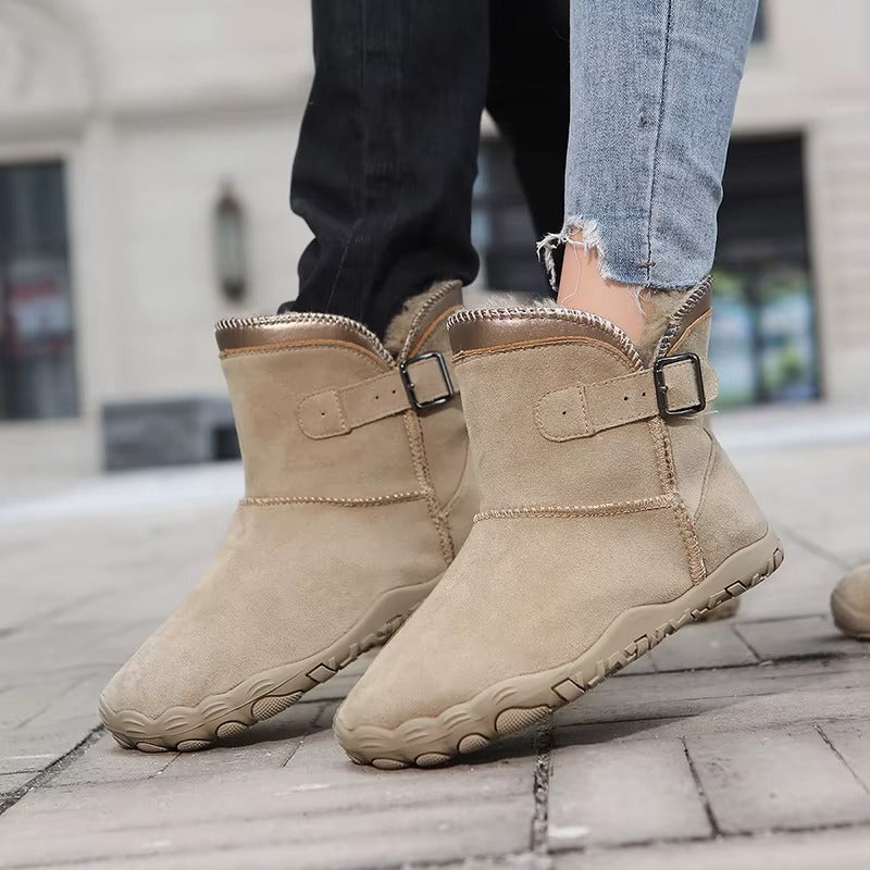 Bottines D'hiver Pour Femme Avec Doublure en Fausse Fourrure