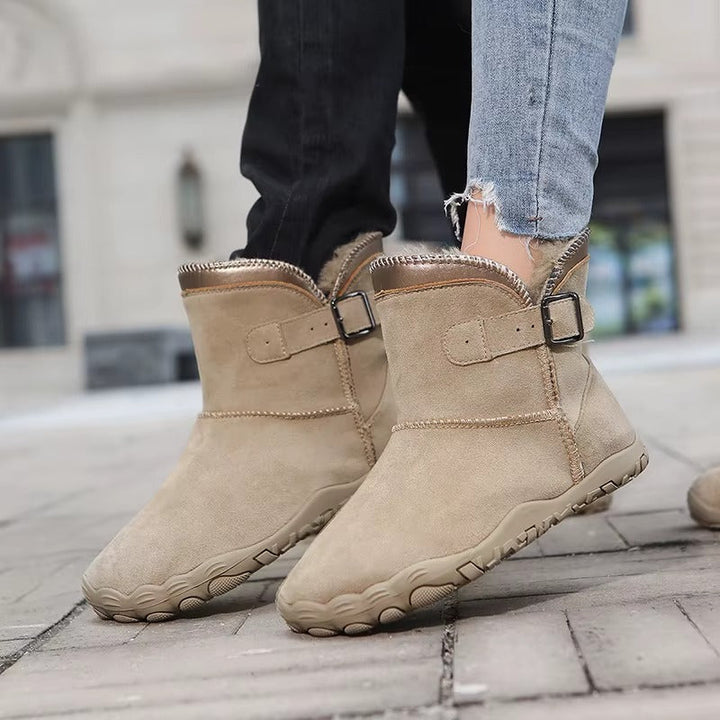 Bottines D'hiver Pour Femme Avec Doublure en Fausse Fourrure