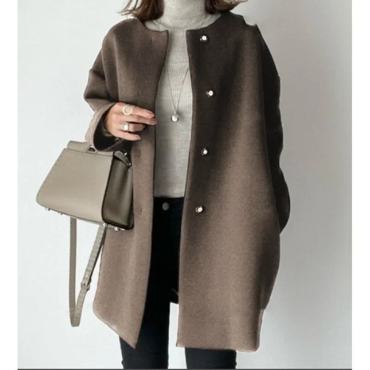 Dlouhý oversize kabát pro elegantní ženy