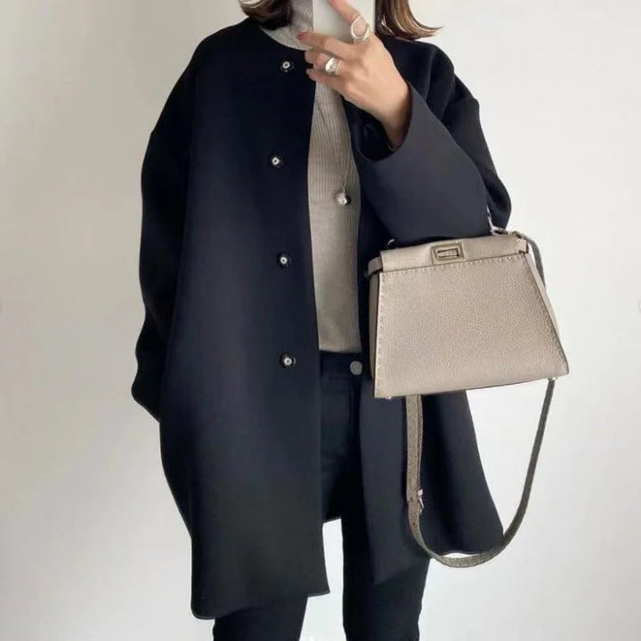 Dlouhý oversize kabát pro elegantní ženy