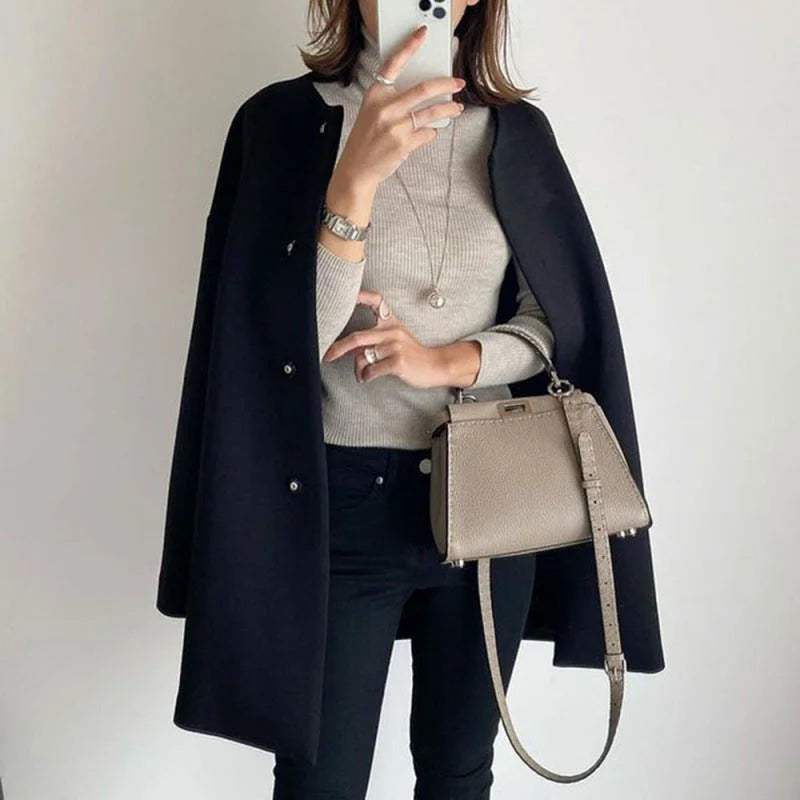 Dlouhý oversize kabát pro elegantní ženy