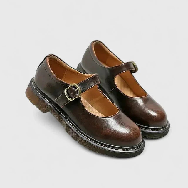 Scarpe Mary Jane da donna con plateau e tacchi spessi