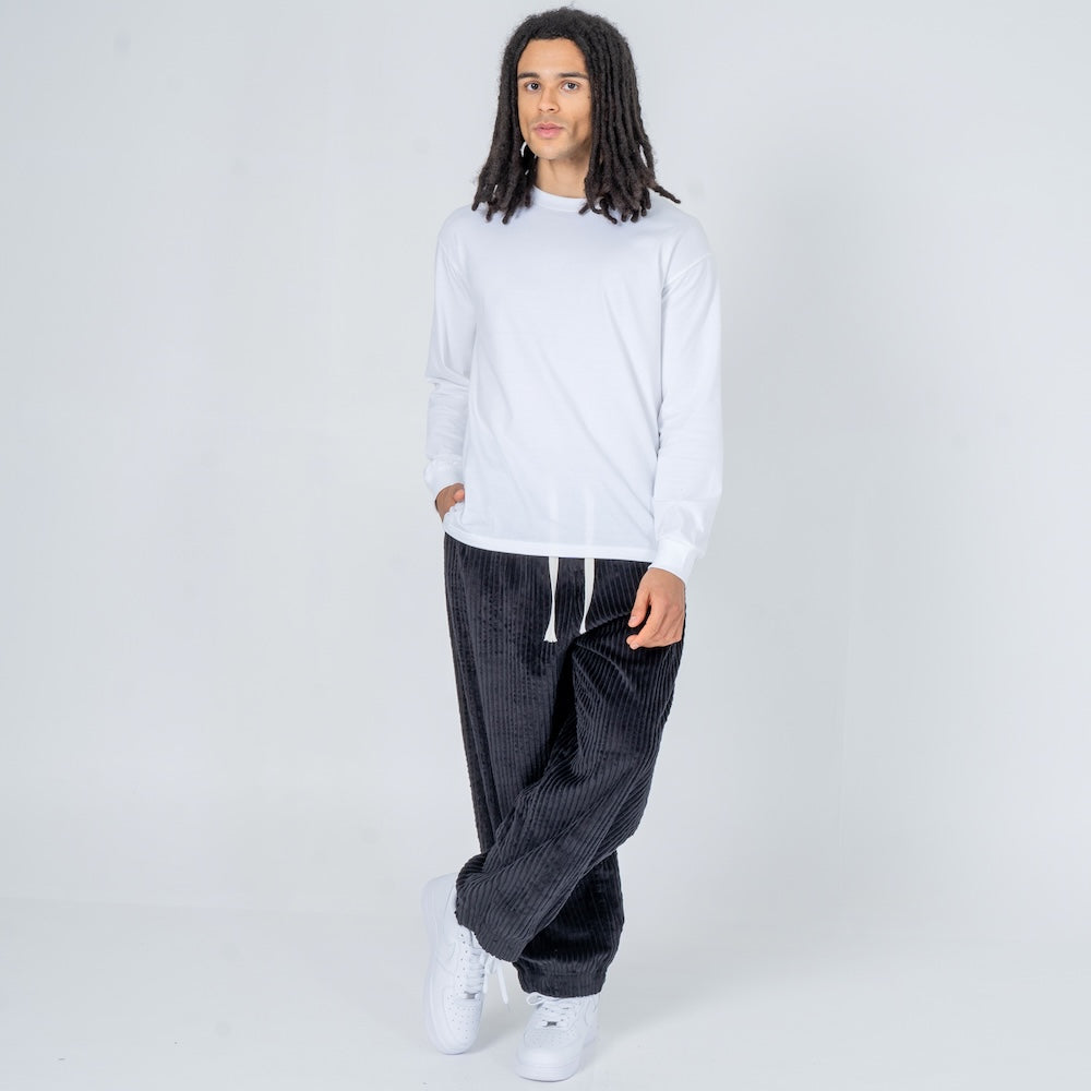 Pantaloni da jogging da donna in velluto a coste, vestibilità comoda