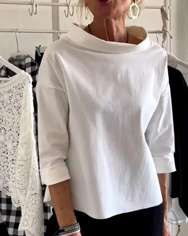 Haut Femme à Col Bateau et Manches 3/4