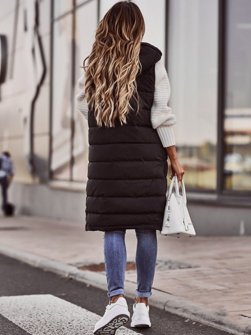 Gilet Long Femme Matelassé Chaud et Polyvalent