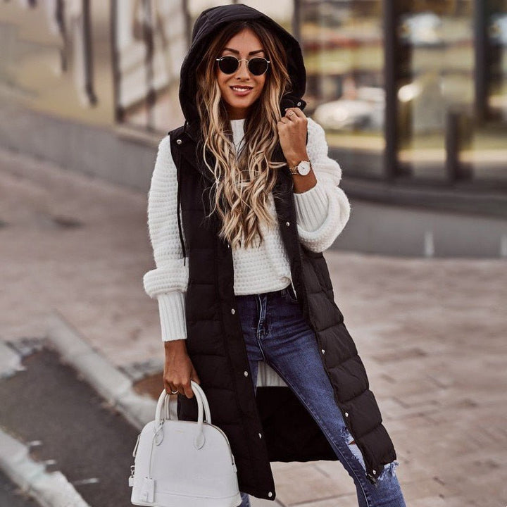 Gilet Long Femme Matelassé Chaud et Polyvalent