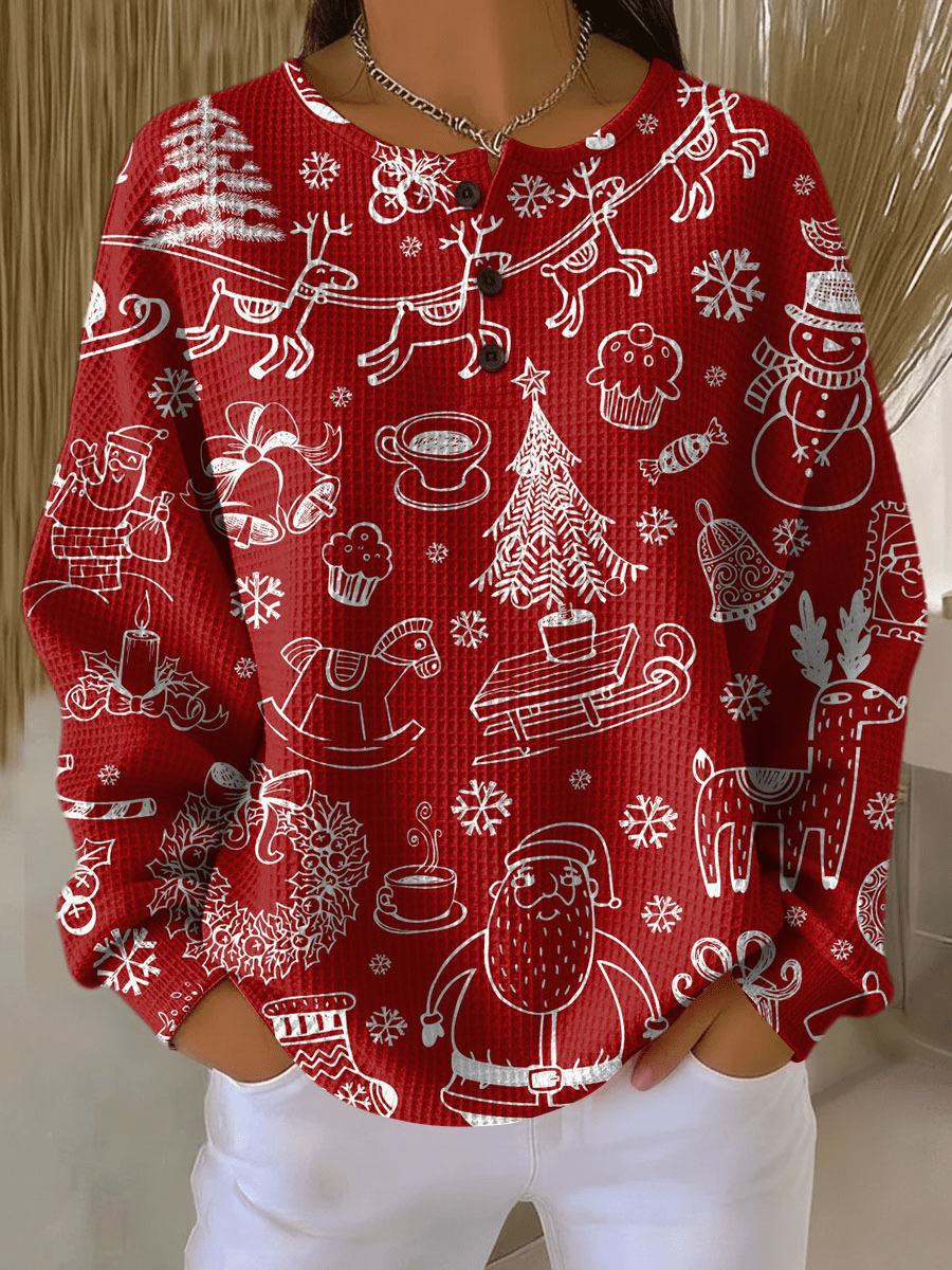 Pull Femme Coloré à Motifs Waffle Femme