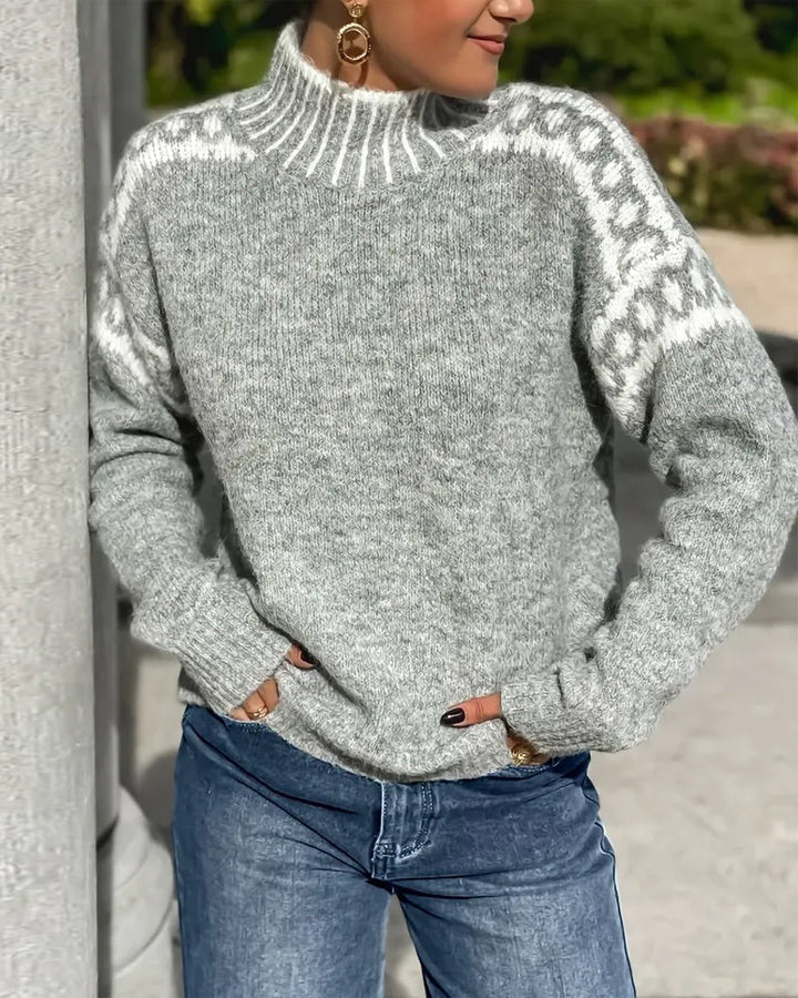 Pull Femme Coloré à Motifs Waffle Femme