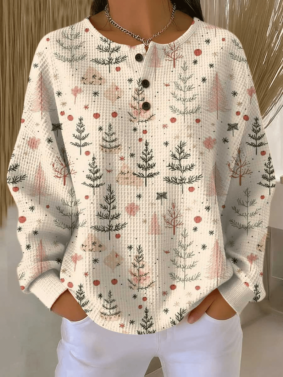 Pull Femme Coloré à Motifs Waffle Femme