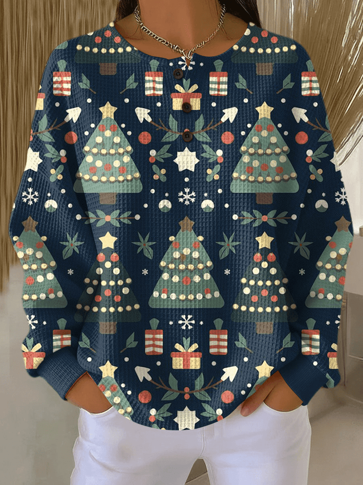 Pull Femme Coloré à Motifs Waffle Femme