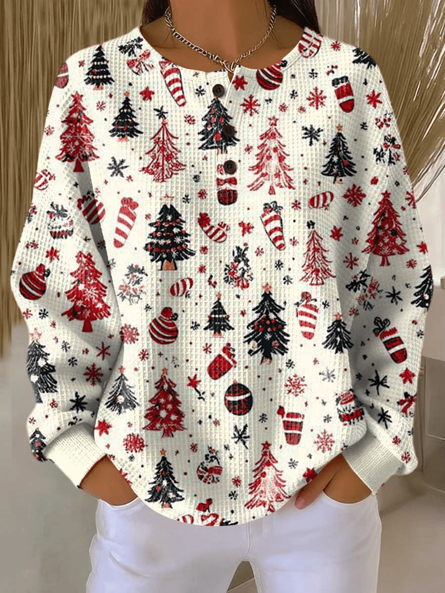 Pull Femme Coloré à Motifs Waffle Femme