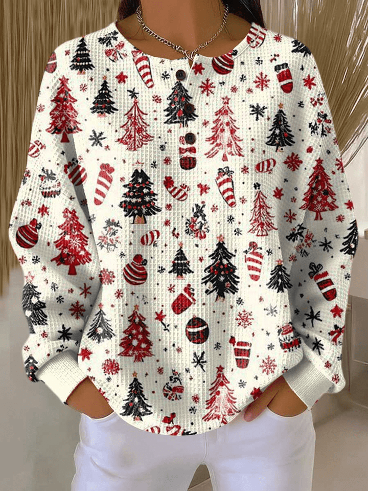Pull Femme Coloré à Motifs Waffle Femme