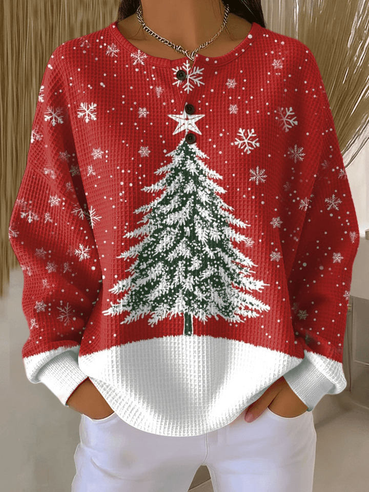 Pull Femme Coloré à Motifs Waffle Femme