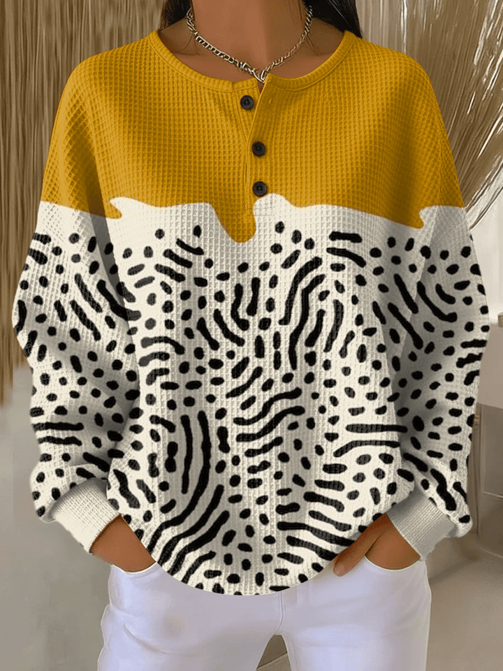 Pull Femme Coloré à Motifs Waffle Femme