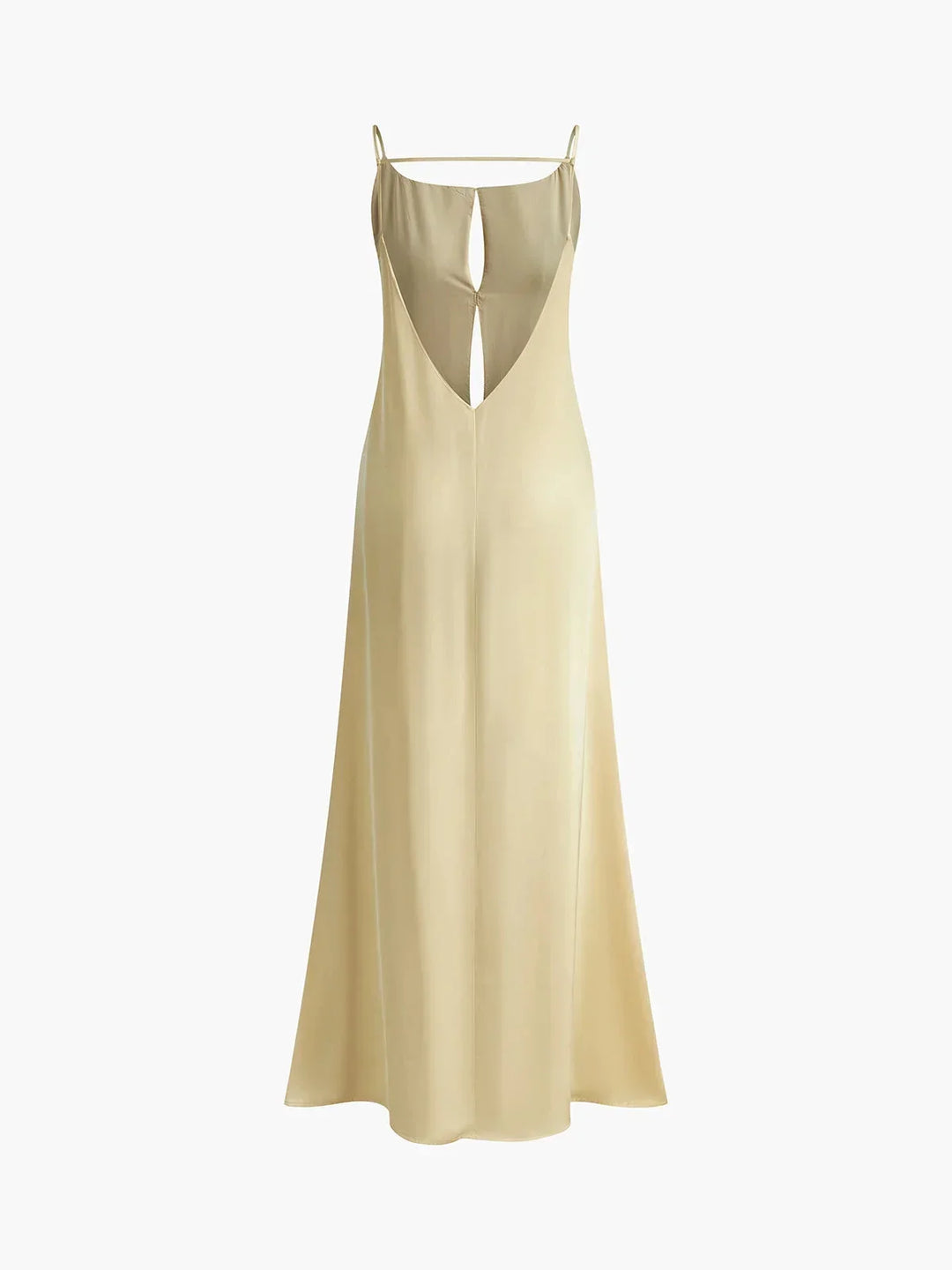 Women's Satin Maxi Dress with Open Back – Marlovale