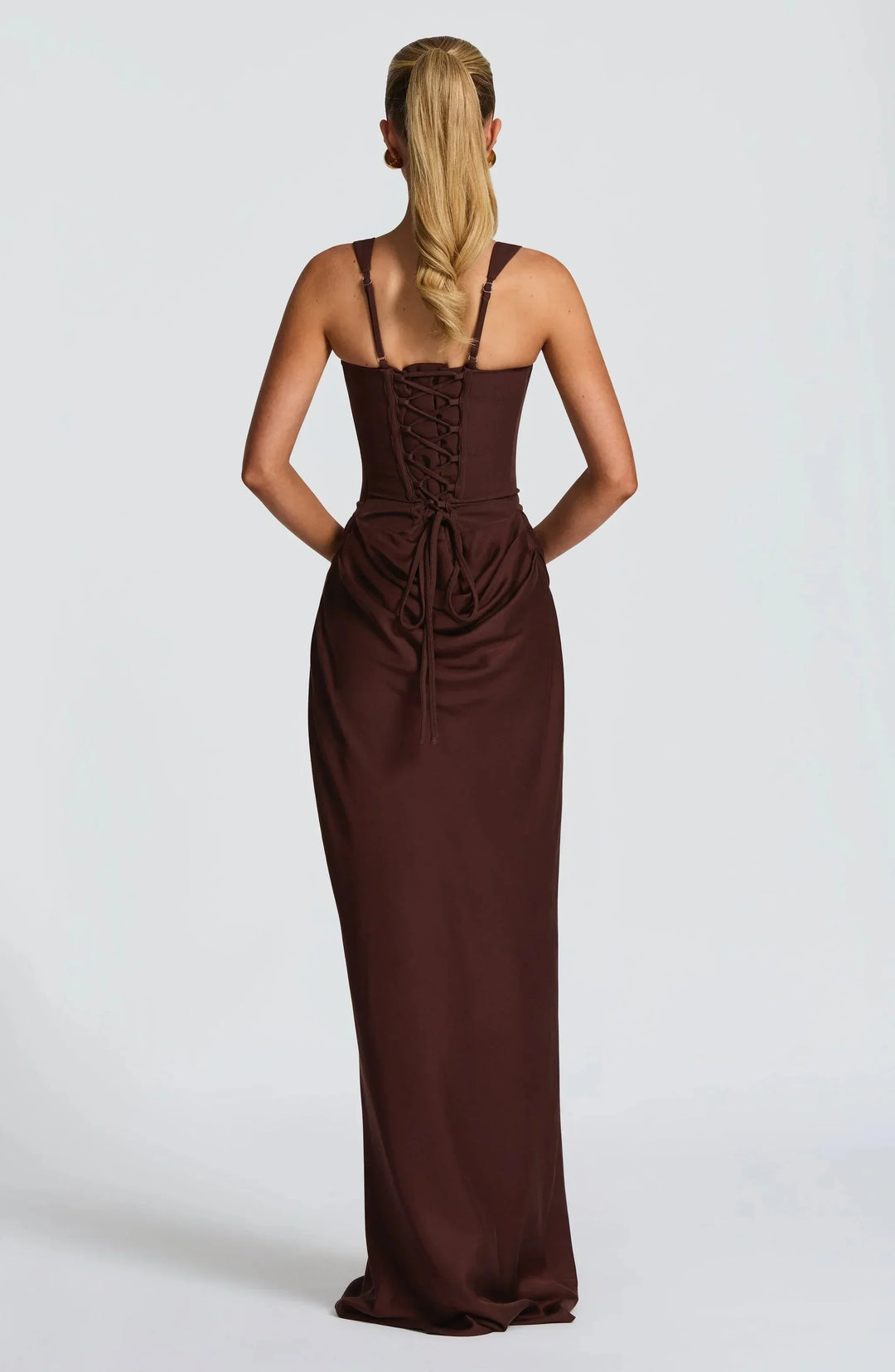 Robe longue dos nu moulante pour femme