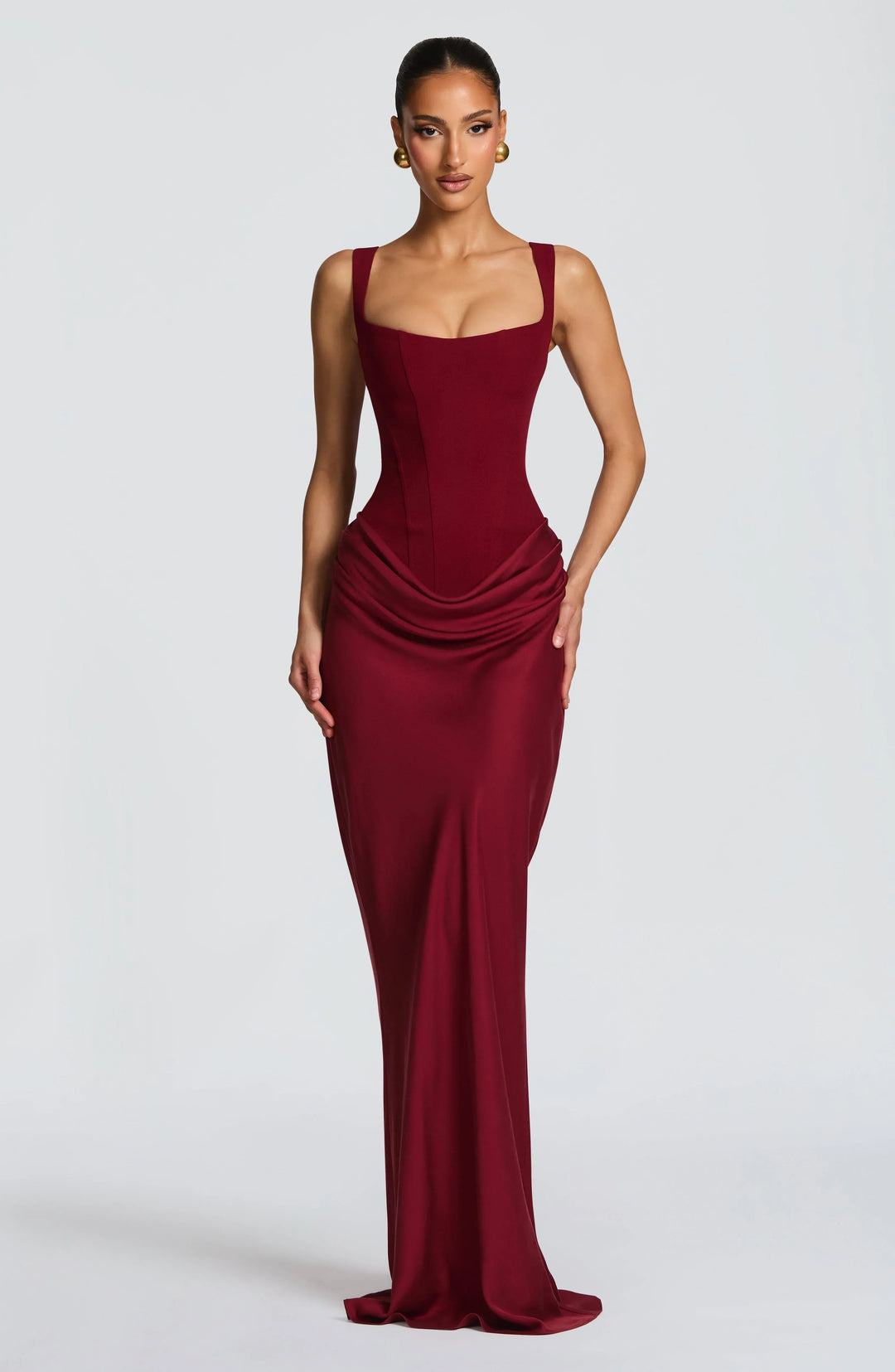 Robe longue dos nu moulante pour femme