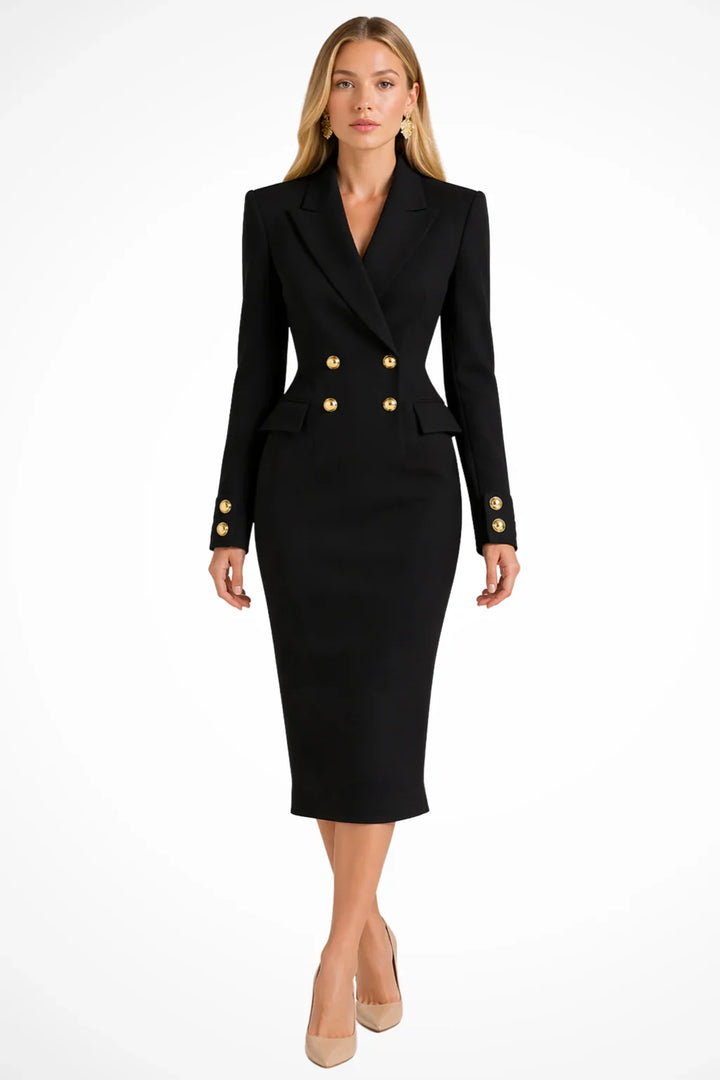 Robe Blazer Moulante Croisée Pour Femme