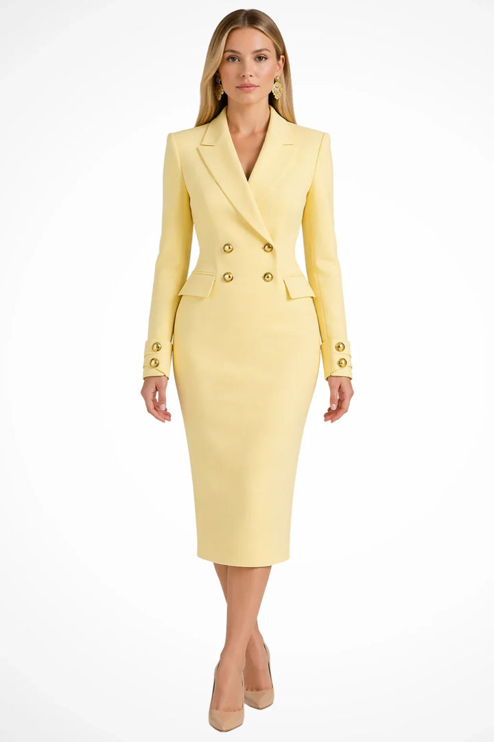 Robe Blazer Moulante Croisée Pour Femme