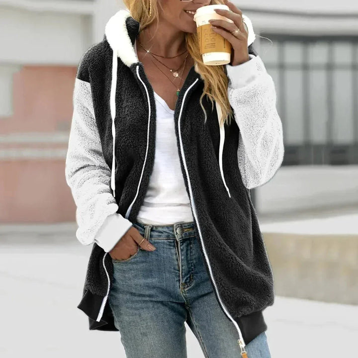 Veste Polaire à Capuche Zippée pour Femme