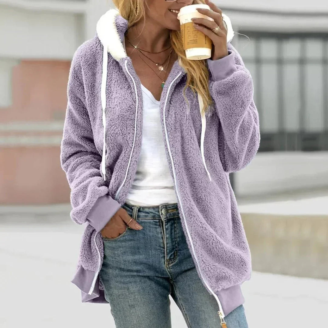 Veste Polaire à Capuche Zippée pour Femme