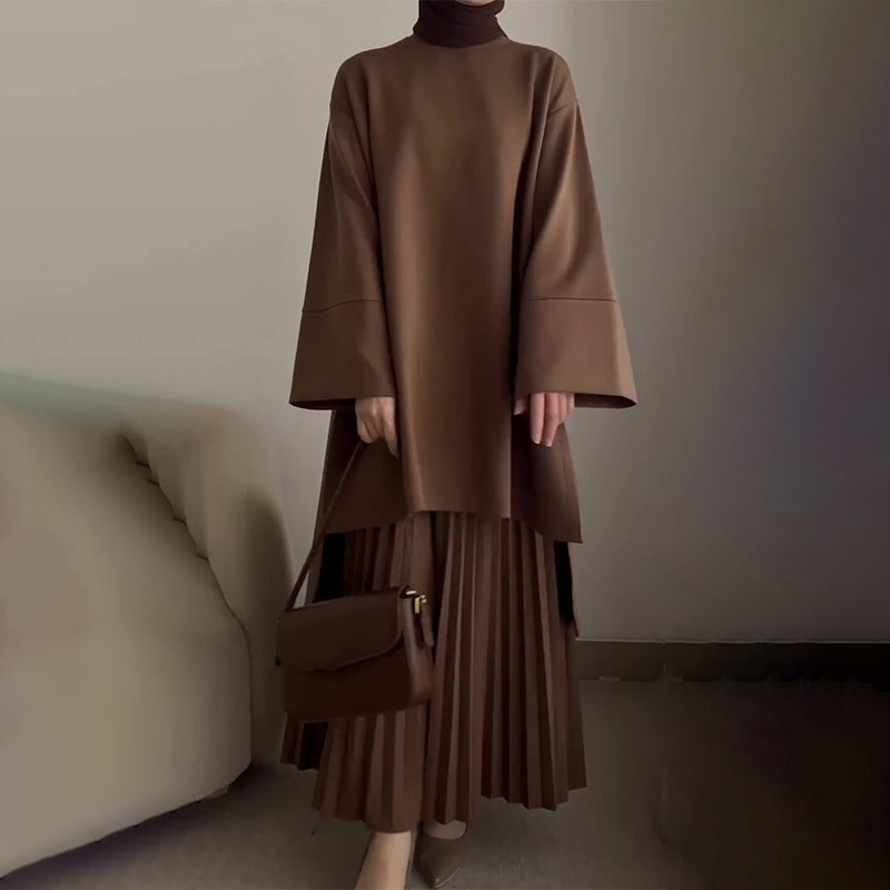 Women's pleated two-piece set