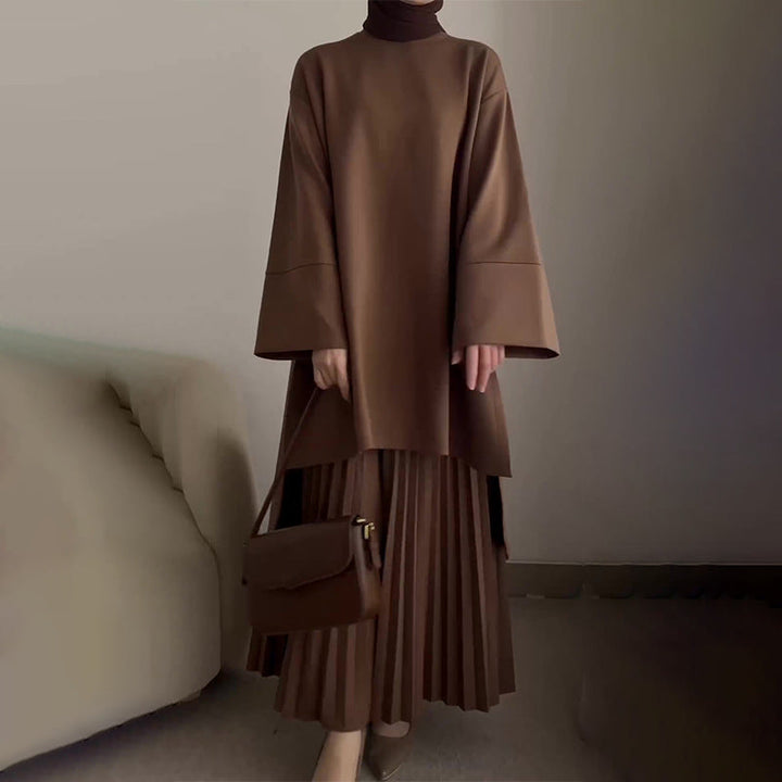 Women's pleated two-piece set