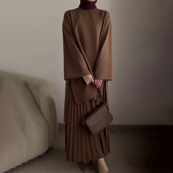 Women's pleated two-piece set