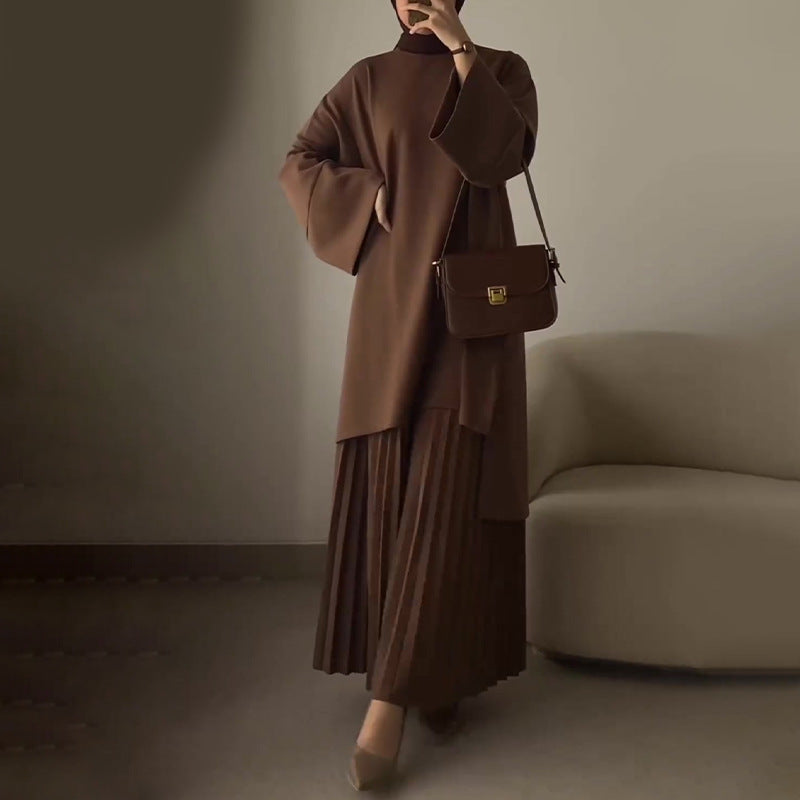 Women's pleated two-piece set