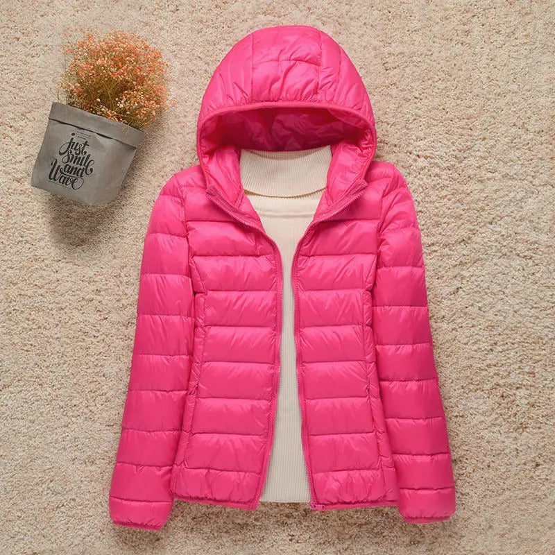 Veste Légère Matelassée Femme à Capuche