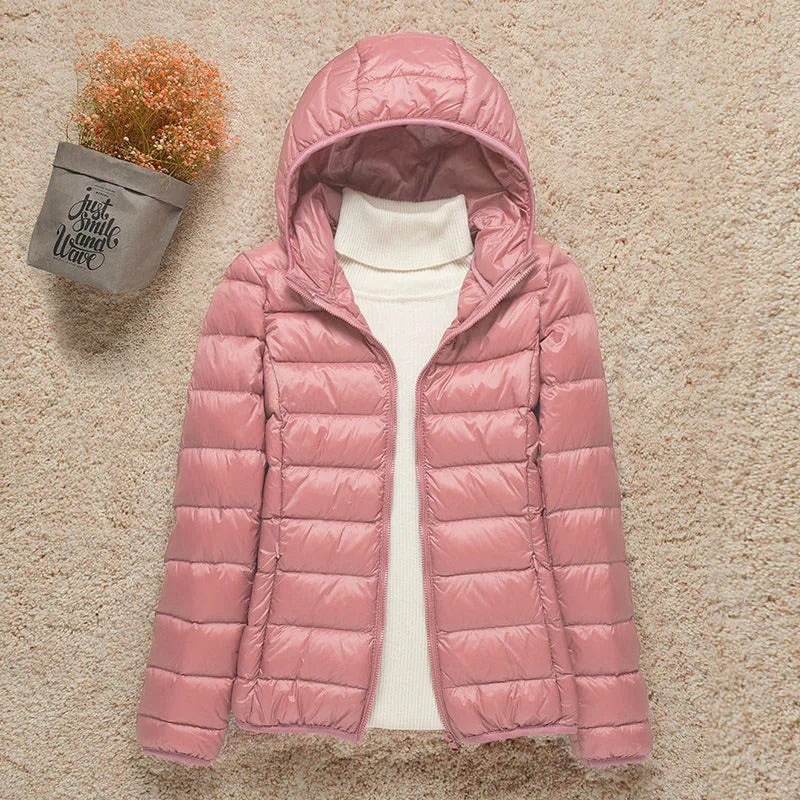 Veste Légère Matelassée Femme à Capuche