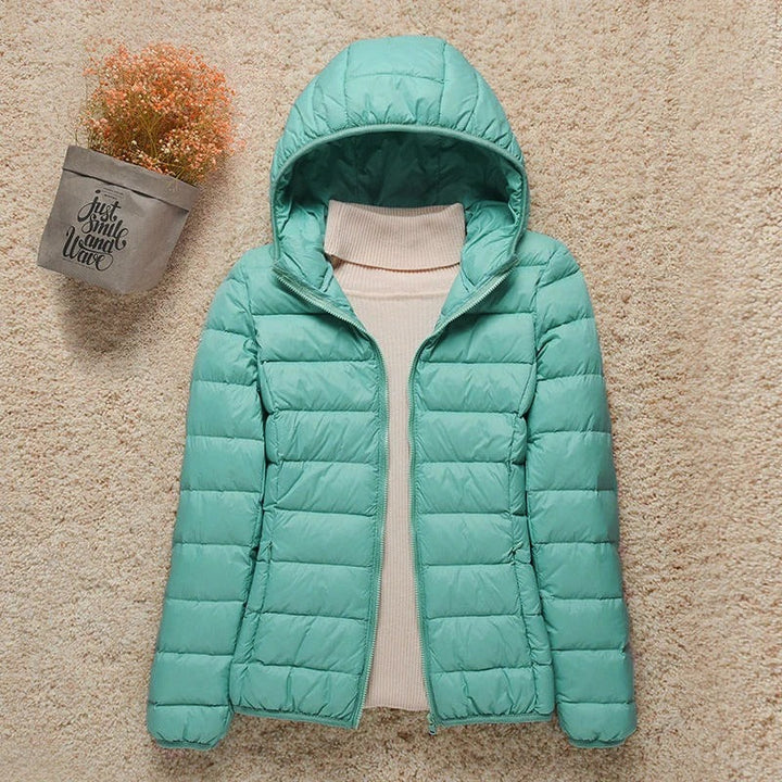 Veste Légère Matelassée Femme à Capuche