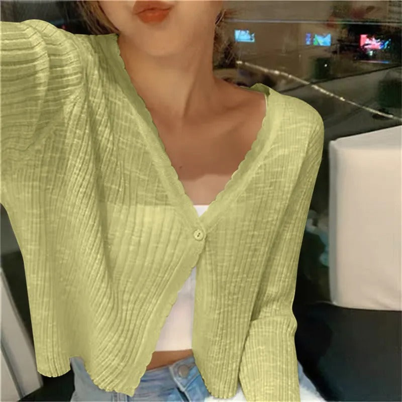 Lehký pletený cardigan pro ženy