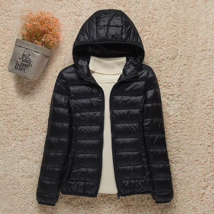 Veste Légère Matelassée Femme à Capuche