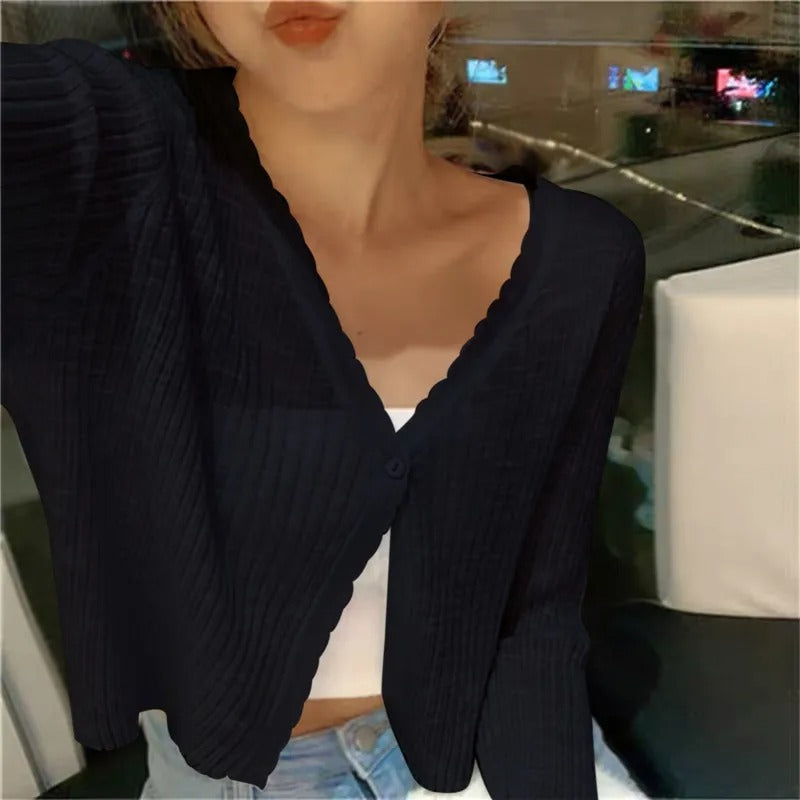 Lehký pletený cardigan pro ženy