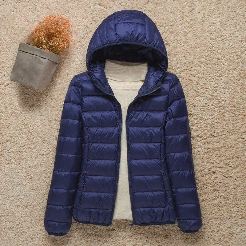 Veste Légère Matelassée Femme à Capuche