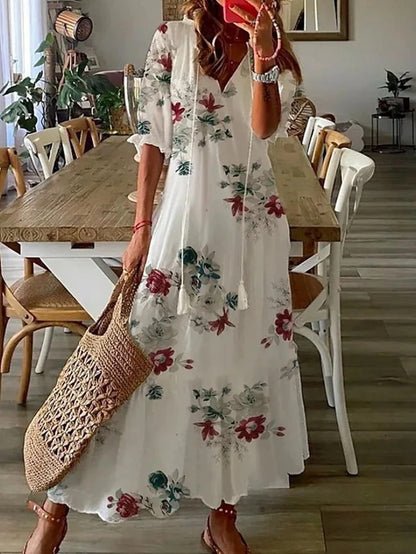 Dlouhé plynulé maxi bohémské šaty pro ženy