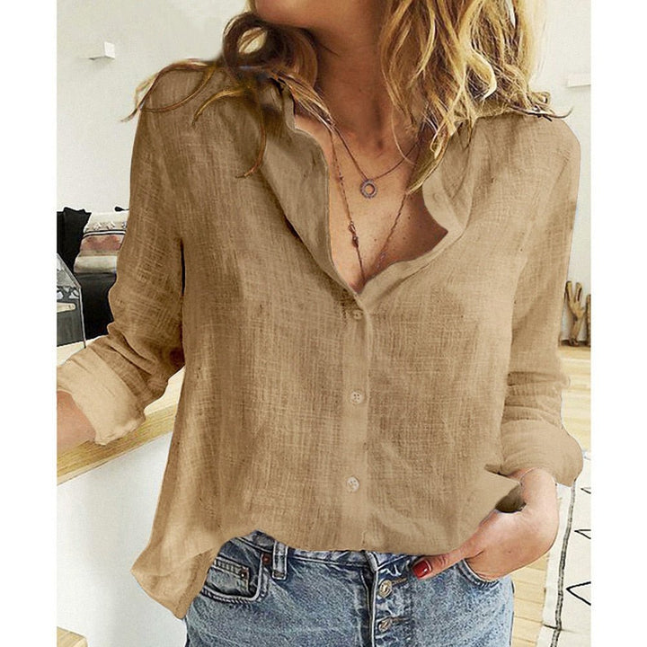 Blouse Femme Décontractée à Col Ouvert
