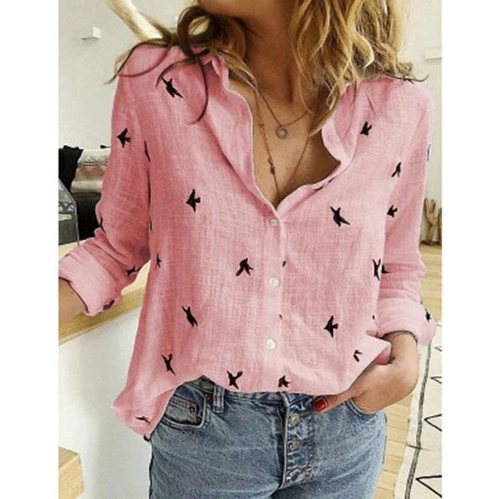 Blouse Femme Décontractée à Col Ouvert
