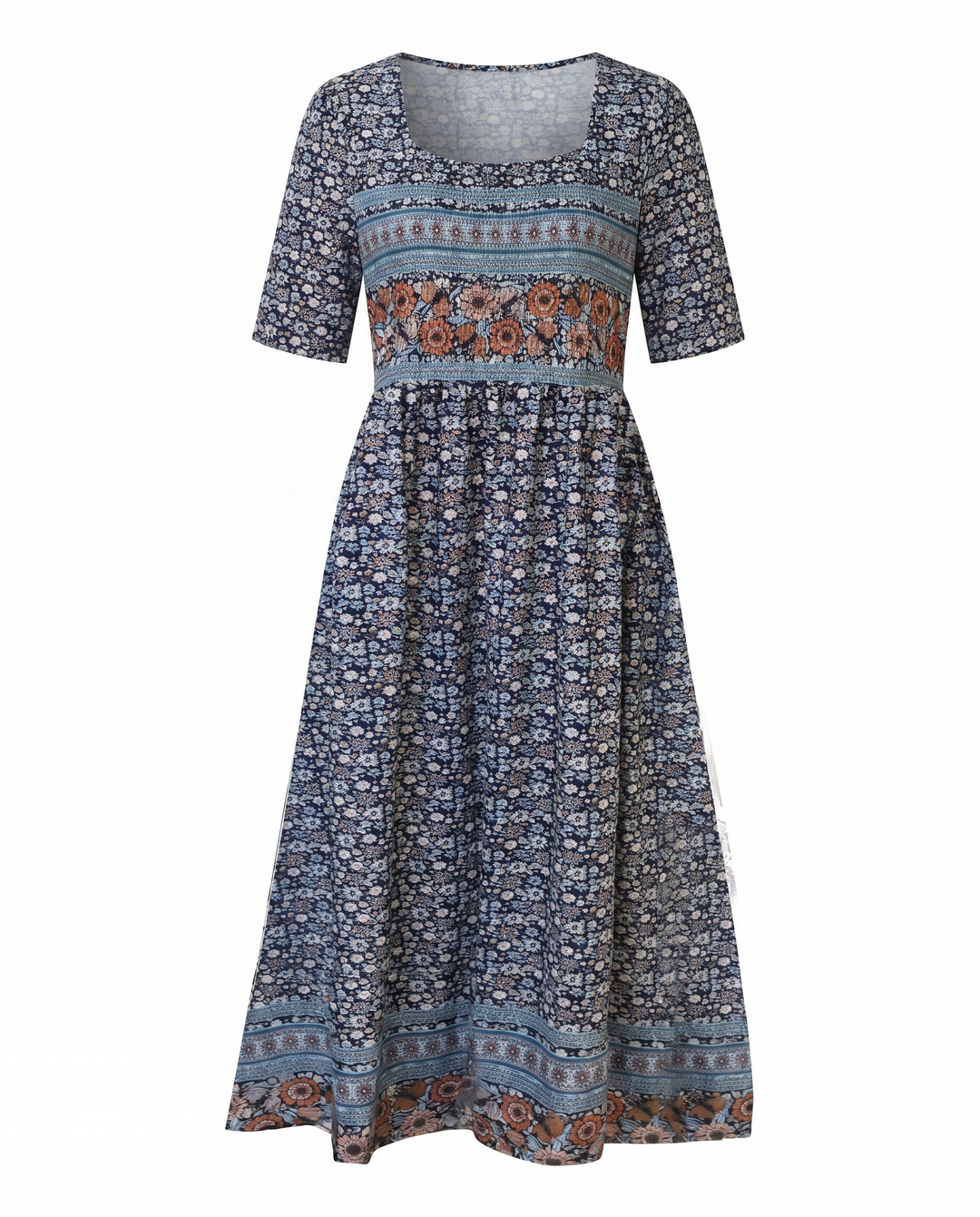 Robe Midi Bohème Imprimée Femme