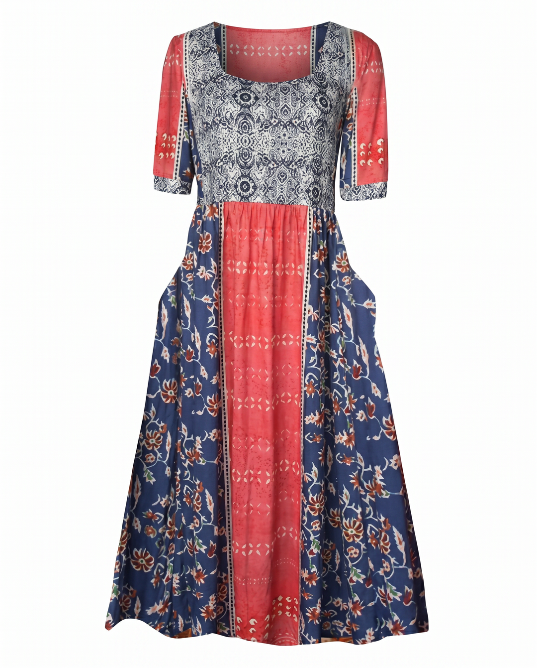 Robe Midi Bohème Imprimée Femme