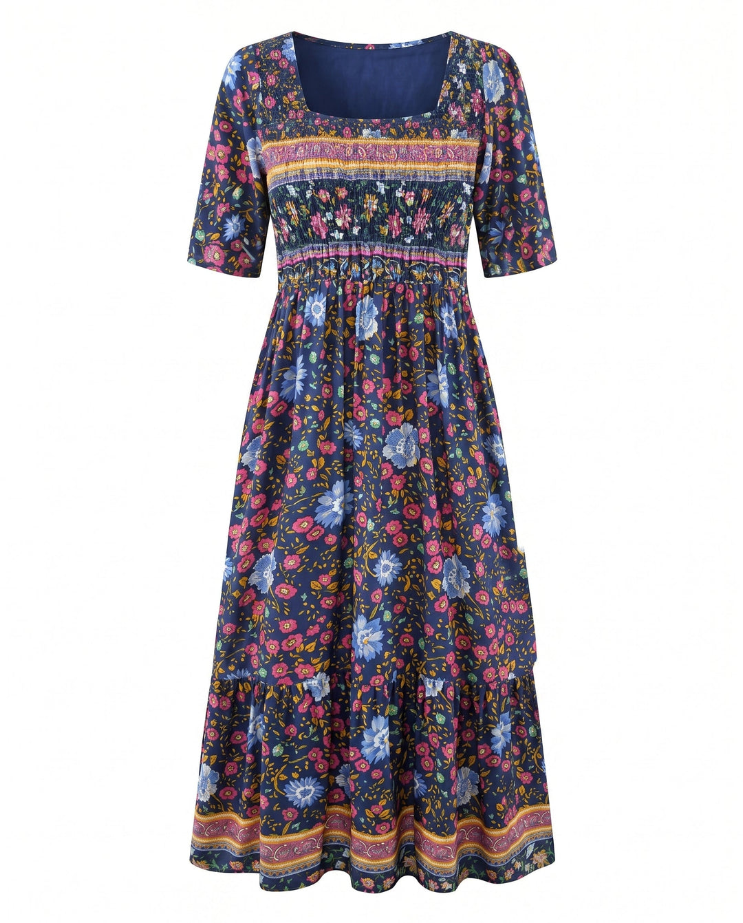 Robe Midi Bohème Imprimée Femme