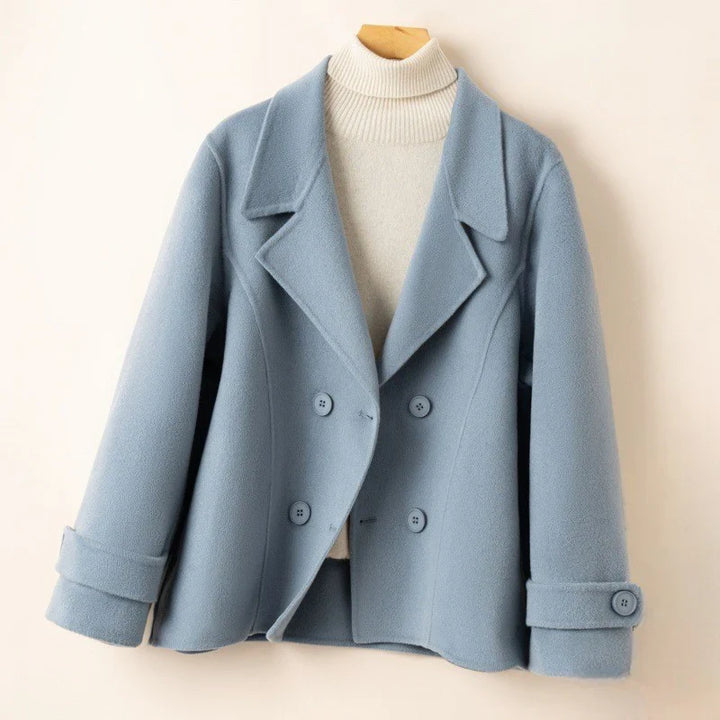 Manteau Croisé en Mélange de Laine Pour Femme