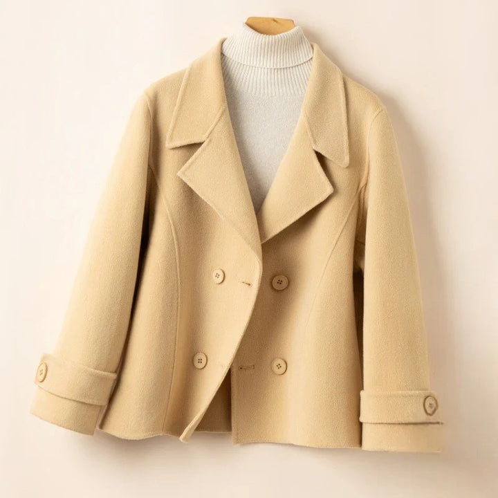 Manteau Croisé en Mélange de Laine Pour Femme