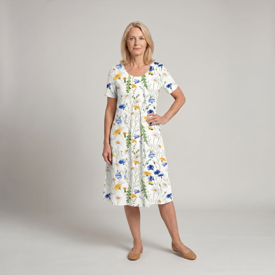 Robe midi imprimé floral femme